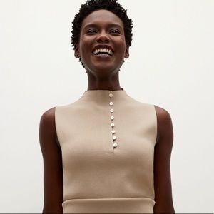 MM LaFleur Malki 1.0 jardigan latte knit tank